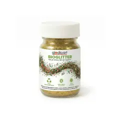 Brillantini Ecologici in Cellulosa Riciclata, Bio-Glitter Grana Media 50 Gr. Oro