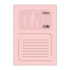 Cartella 3 Lembi Con Finestra Rosa 50 pz