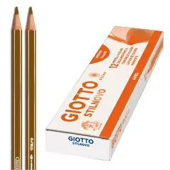 Pastelli a Matita Giotto Stilnovo – 12 Pezzi • Marrone