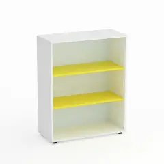 Mobile Scuola Kubò Bianco a Giorno H 110 cm – Ripiani Gialli | Conforme CAM