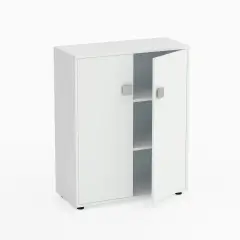 Mobile Scuola Kubò Bianco – 2 Ante H 110 cm e Ripiani Bianchi | Conforme CAM