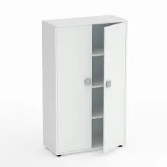 Mobile Scuola Kubò Bianco – 2 Ante H 150 cm e Ripiani Bianchi | Conforme CAM