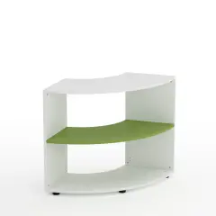 Mobile Scuola Kubò Bianco Curvo 90° H 75 cm – Ripiano Verde Kiwi | Conforme CAM