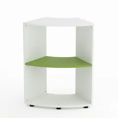 Mobile Scuola Kubò Bianco Curvo 60° H 90 cm – Ripiani Verde Kiwi | Conforme CAM