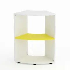Mobile Scuola Kubò Bianco Curvo 60° H 90 cm – Ripiani Gialli | Conforme CAM