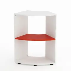 Mobile Scuola Kubò Bianco Curvo 60° H 90 cm – Ripiani Rossi | Conforme CAM