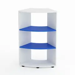 Mobile Scuola Kubò Bianco Curvo 60° H 110 cm – Ripiani Azzurri | Conforme CAM