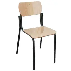 Sedia Impilabile in Faggio Misura 4 – Altezza Seduta 38 cm | Conforme CAM