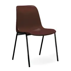 Sedia per Adulti Impilabile Helene Altezza 46 cm Marrone