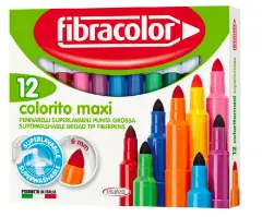 Fibracolor Colorito Maxi Pennarelli – Astuccio 12 Pennarelli - Arancio