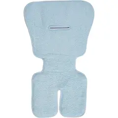 MATERASSINO PER PASSEGGINO DOUBLE FACE AZZURRO IN  SPUGNA RICAMATA