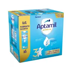 Latte Aptamil 3 Liquido 6 x 1L – Latte di Crescita per Bambini