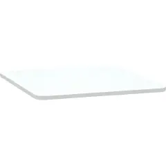 Top Tavolo Rettangolare 115x65 Bianco Con Bordo Grigio