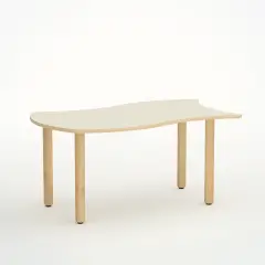 Tavolo Onda Reverso  Misura 3 Magnolia Per Scuola Primaria - Conforme CAM