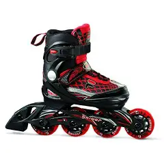 PATTINI IN LINEA SPIDER LED BLACK-RED TAGLIA 36