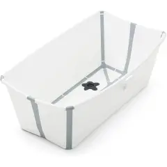 Flexibath Vaschetta Pieghevole Bianca con Tappo Termosensibile