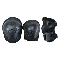 Set di Protezioni Kids Nero Peso Utilizzatore Fino a 25 kg.