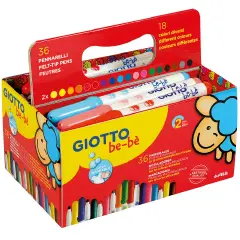 Giotto Bebè Superpennarelli – Schoolpack 36 Pennarelli in 18 Colori