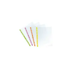 Busta con Foratura Universale Favorit 22x30 – Bordi Colorati, Confezione da 10
