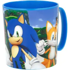 Sonic Tazza Microonde 350 ml – Bicchiere per Microonde con Grafica Ufficiale