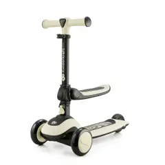 Monopattino 3 Ruote e Led Halley Bianco/nero