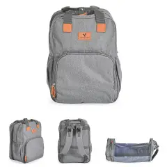 Zaino Borsa Fasciatoio Liana 2in1 Pieghevole Grigio