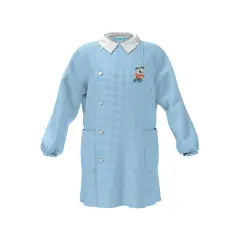 Grembiule Bambino Asilo 4042 Quadrettato Azzurro 5 Anni