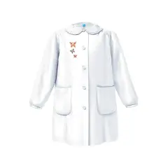 Grembiule Bambina Scuola 4068 Bianco 6 Anni