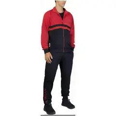 Pigiama Tuta Garzata Rossa Zip Intera Milan L