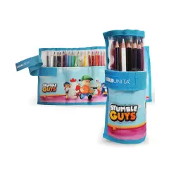Tinta Unita Stumble Guys Rotolo 24 Pastelli  + 1 Matita All Black