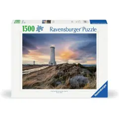 Puzzle 1500 Pezzi Cielo Magico Sopra Il Faro Akranes, Islanda