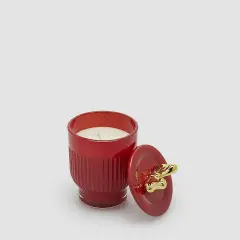Candela Natalizia Profumata EDG Fiocco Rosso Oro H11 D7