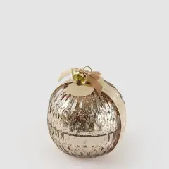 Candela Sfera Natalizia Profumata Champagne 11cm EDG
