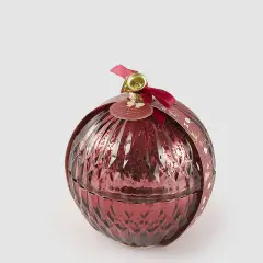 Candela Natalizia Sfera Rossa Profumata 13cm EDG