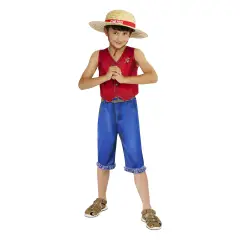Costume Monkey D. Luffy - Taglia S - 7/8 Anni