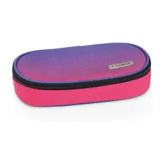 Comix Astuccio Scuola Ovale Organizzato Sfumato Glitter Fuxia