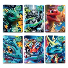 Sj Gang Animali Boy Quaderno A4 Maxi 96/100 Rigatura 5M