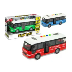 Play City - Bus a Frizione Luci e Suoni 3 Col. Ass Scala 1:16
