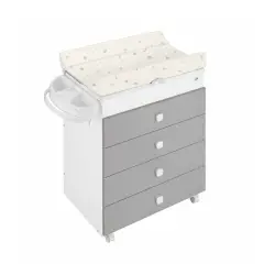 Cam Bagnetto Fasciatoio Asia Bianco-Grigio Pianeti Col. 270