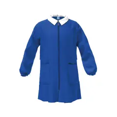 Grembiule Bambino Scuola Zip Senza Ricamo Blu 8 Anni