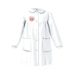 Grembiule Bambina Scuola Fiore Bianco 11 Anni