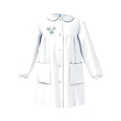 Grembiule Bambina Scuola Stelle Marine Bianco 6 Anni