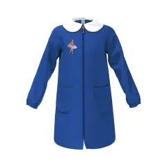 Grembiule Bambina Scuola Zip Ballerina Blu 6 Anni