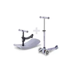 Monopattino E Dondolo Mini Micro Deluxe Led Lavanda
