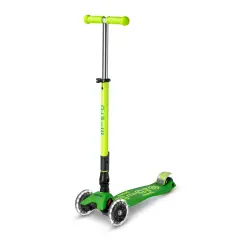 Monopattino Maxi Micro Deluxe Led Pieghevole Verde Neon