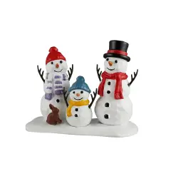 Lemax Snowman Family 62618 – Famiglia di Pupazzi di Neve in Resina